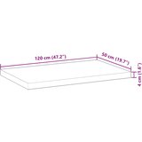  Ploča za radni stol neobrađena 120x50x4 cm od bagremovog drva | shoptok.hr