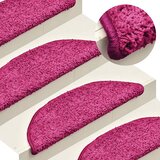  Prostirke za stepenice 15 kom 56x17x3 cm ružičaste poluokrugle | shoptok.hr