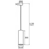  Argon 4246 - Luster na sajli LINEA 1xE27/15W/230V mesing/crna | Eponuda.com