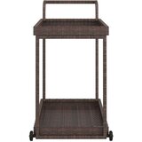vidaXL barska kolica smeđa 100 x 45 x 83 cm od poliratana | shoptok.hr