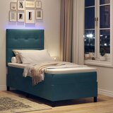  LED Box Spring Krevet Tamno plava 90 x 190 cm Baršun | shoptok.hr