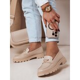 DStreet Mokasyna damskie na płaskiej podeszwie ELEGANCIO beżowe | shoptok.hr