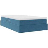  Krevet s madracem i skladištem Plava 120 x 190 cm Baršun | shoptok.hr