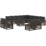 vidaXL Vrtna sedežna garnitura 14 pcs Siva poli ratan, (5000270151) | Shoptok.si