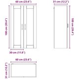  Kuhinjski element s polico Dimljeni oreh 60 x 31 x 100 cm, (5000131573) | Shoptok.si