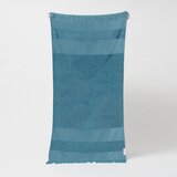 Sunnylife Modra bombažna brisača za plažo Summer Stripe, 175 x 90 cm Cene