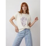 Sinsay Pamučna majica s cvjetnim printom | shoptok.hr