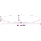  Ploča za stol 100 x 50 x 2 5 cm od masivne borovine ovalna | shoptok.hr