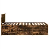  Krevet na dan s ladicama Dimnjeni hrast i crna 90 x 200 cm | shoptok.hr