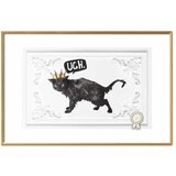  Plakat - Cat with a Crown 60x40 Zlatni okvir s margom | shoptok.hr