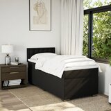  Krevet s oprugama i madracem crni 100 x 200 cm od tkanine | shoptok.hr