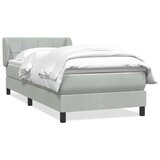 Box Spring krevet s madracem svijetlo sivi 80x220 cm samt | shoptok.hr