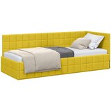  Kutni okvir kreveta s uzglavljem Žuta 80 cm x 200 cm Baršun | shoptok.hr