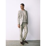 Reserved Slim fit hlače od odijela - svjetlomaslinasto | shoptok.hr