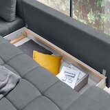 CARRYHOME KOTNA SEDEŽNA GARNITURA, tkanina modrosiva | Shoptok.si
