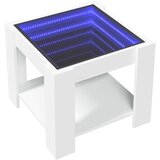  Stolić za kavu LED bijeli 53x53x45 cm od konstruiranog drva | shoptok.hr