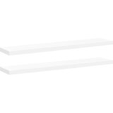  Plutajuće zidne police 2 kom bijele 120 x 23,5 x 3,8 cm MDF | shoptok.hr