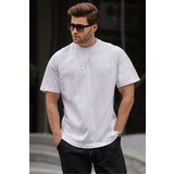 Madmext Men's White Crew Neck T-Shirt 6175 Cene