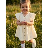 Sinsay Pamučna haljina s volanima i gumbima | shoptok.hr