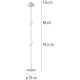 SCHÖNER WOHNEN 19245-16 - LED prigušiva stajaća lampa BELLIS LED/2,5W/5V IP54 bela | Eponuda.com