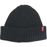 Levi's Kape RIBBED BEANIE Črna