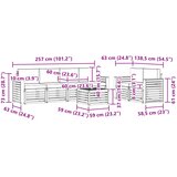  Set vanjskih sofa 7 kom. Prirodna i krem Čvrsto drvo akacije | shoptok.hr