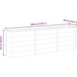  Povišena vrtna gredica siva 300 x 50 x 91 cm WPC | shoptok.hr