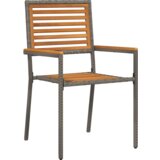  Vrtni blagovaonski set od 9 komada siva poliratana akacija | shoptok.hr