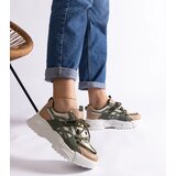 Gemre Green-beige women's sneakers Alva | Shoptok.si