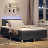  LED Box Spring Krevet Tamno siva 120 x 200 cm tkanina | shoptok.hr