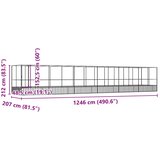  Kavez za ptice s produžetkom srebrni 1246x207x212 cm čelični | Eponuda.ba