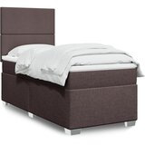 Krevet s oprugama i madracem tamnosmeđi 90 x 190 cm od tkanine | shoptok.hr