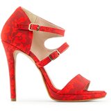 Made in Italia ženske sandale na potpeticu IRIDE smeđa | krema | tamnocrvena | Crveno Cene