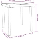 Ležaljke 3 pcs Crna i bijela 40 x 40 x 40.5 cm poliratan | shoptok.hr