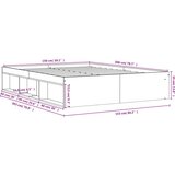  Posteljni okvir rjavi hrast 150x200 cm | Shoptok.si