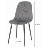  Set od 3 ASTI baršunastih stolica u tamnoplavoj boji | shoptok.hr