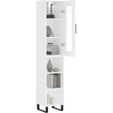  Visoka komoda bijeli 34,5x34x180 cm od konstruiranog drva | shoptok.hr