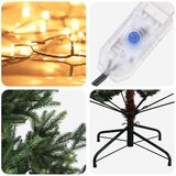  Umjetno božićno drvce s nogom 210 cm 300 LED lampica | shoptok.hr