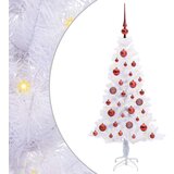 vidaXL umestno božično drevo med 150 led bela 120 cm pvc in jeklo, (5000111490) Cene
