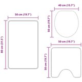  Set prostirki za kupatilo od 3 komada u narančastoj boji protuklizne | shoptok.hr