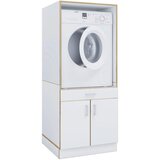 MID.YOU OMARICA ZA PRALNI STROJ bela, medeni hrast | Shoptok.si