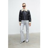 VATKALI Relaxed Fit Faux Leather Jacket Cene