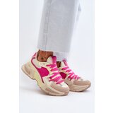 Boto Women's Fashionable Lace-up Sports Shoes Beige-Pink Chillout! | Shoptok.si