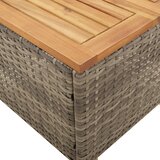  Vrtni stol sivi 45 x 45 x 37 cm od poliratana i bagremovog drva | shoptok.hr