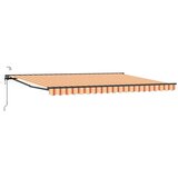 vidaXL Električni zložljiv senčnik Rumena in oranžna 4 x 2 m, (5000204753) | Shoptok.si