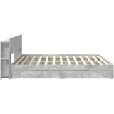  Okvir kreveta s pohranom s ladicama Betonska siva 200 x 200 cm | shoptok.hr