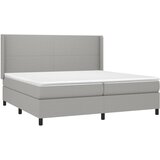  box spring s madracem LED svjetlosivi 200x200 cm tkanina | shoptok.hr