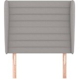  Uzglavlje s ušima svjetlosivo 103x23x118/128 cm od tkanine | shoptok.hr
