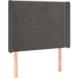  Posteljno vzglavje temno sivo 103x16x118/128 cm žamet, (20736562) | Shoptok.si