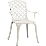  3-dijelni bistro set od lijevanog aluminija bijeli | shoptok.hr